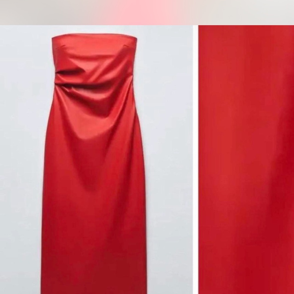 Zara Strapless Scarlet Dress